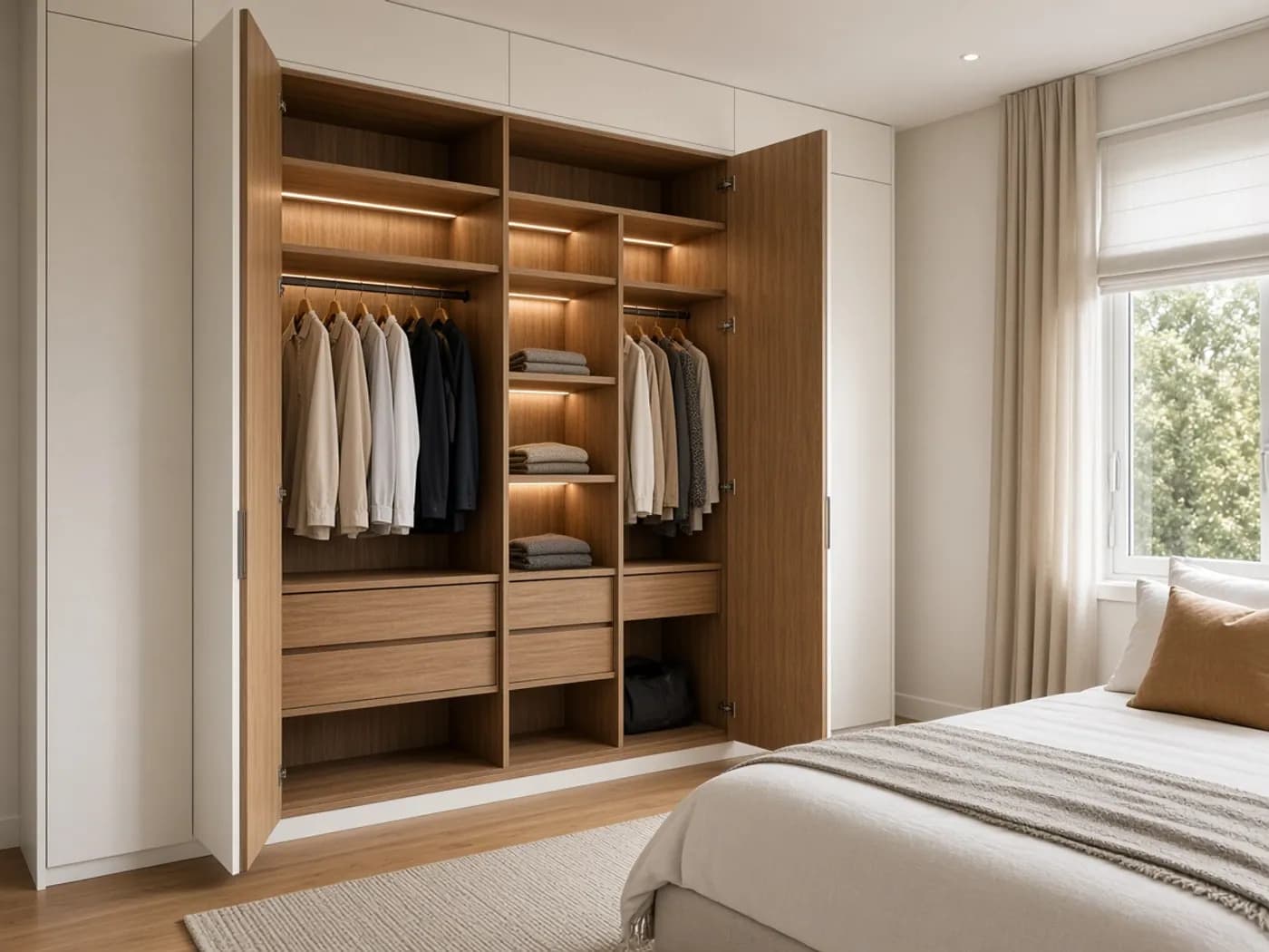 Built-in wardrobe installation in a Melbourne bedroom